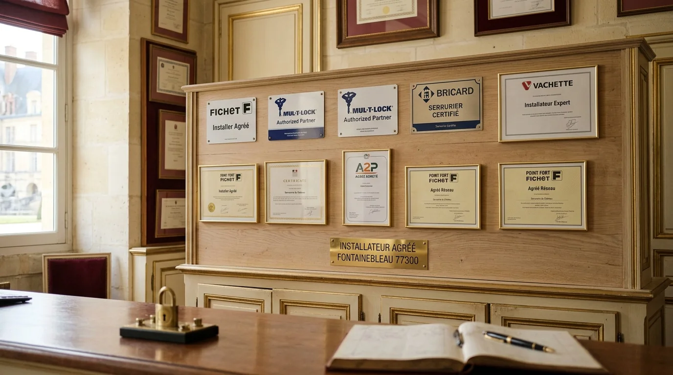Installateur agréé Fontainebleau - liste des marques posées